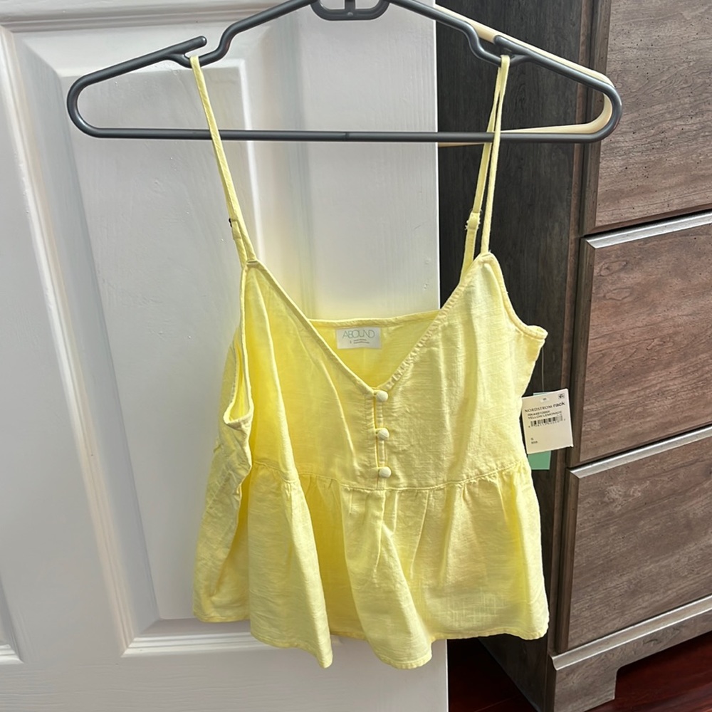 Abound Yellow Cotton Crop Tank Top